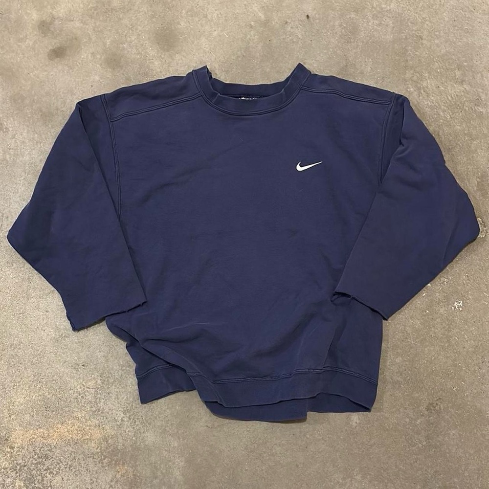 Vintage 90s Nike Navy Blue Crewneck Sweatshirt